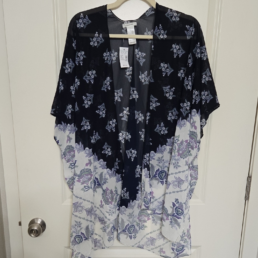 Maurices Dark Floral Kimono
